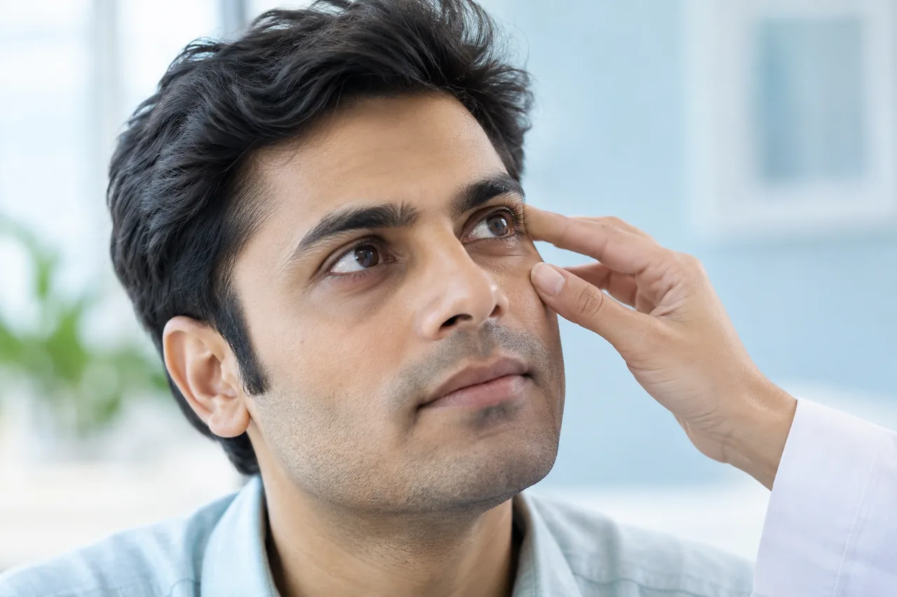 Illustrative portrait showing the area surrounding the eye